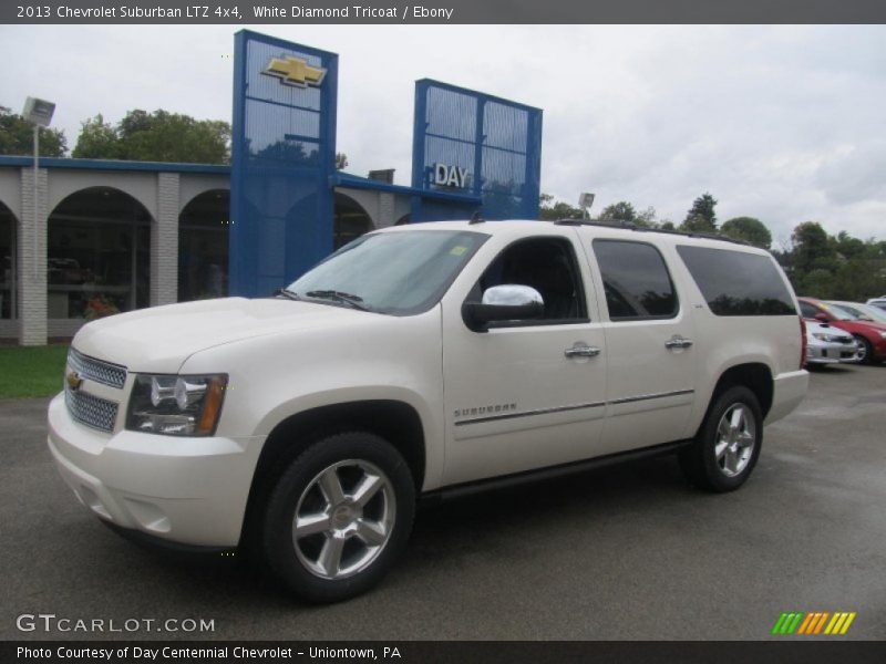 White Diamond Tricoat / Ebony 2013 Chevrolet Suburban LTZ 4x4