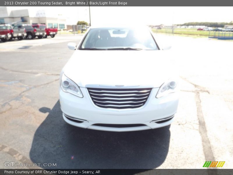 Bright White / Black/Light Frost Beige 2013 Chrysler 200 Touring Sedan