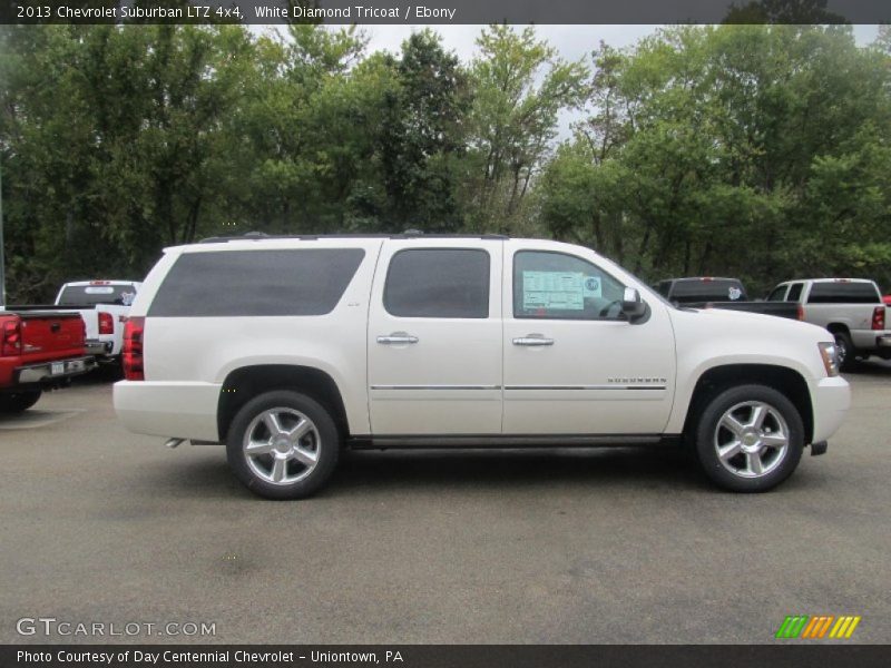 White Diamond Tricoat / Ebony 2013 Chevrolet Suburban LTZ 4x4