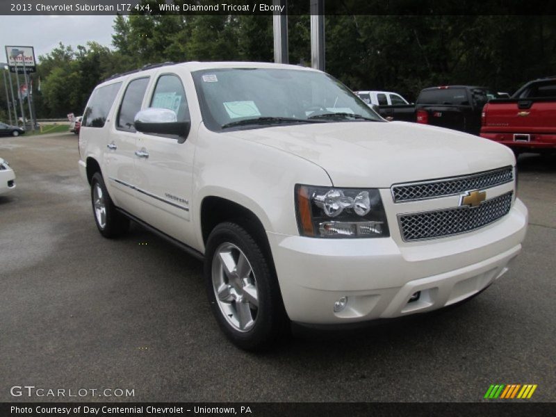 White Diamond Tricoat / Ebony 2013 Chevrolet Suburban LTZ 4x4