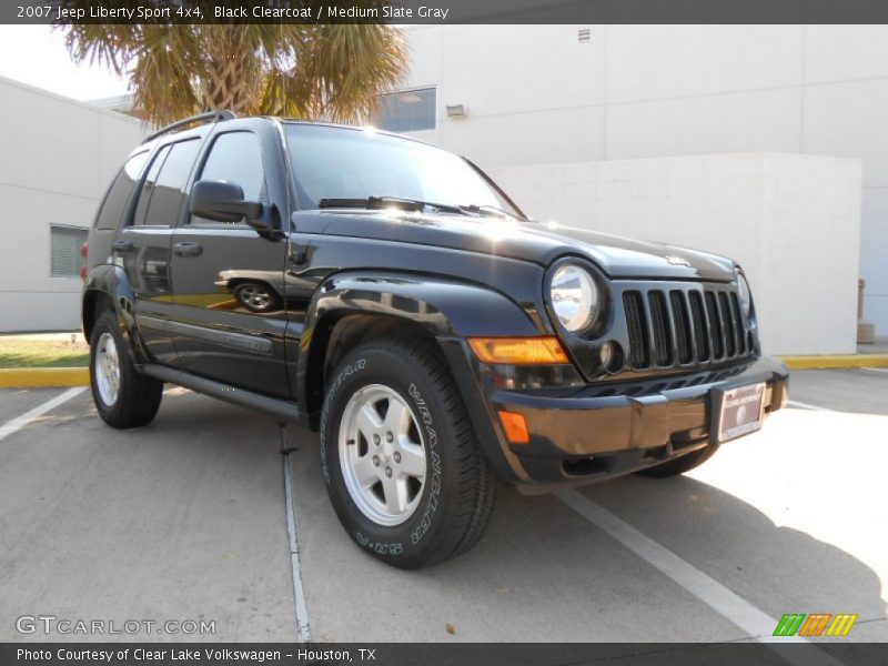 Black Clearcoat / Medium Slate Gray 2007 Jeep Liberty Sport 4x4