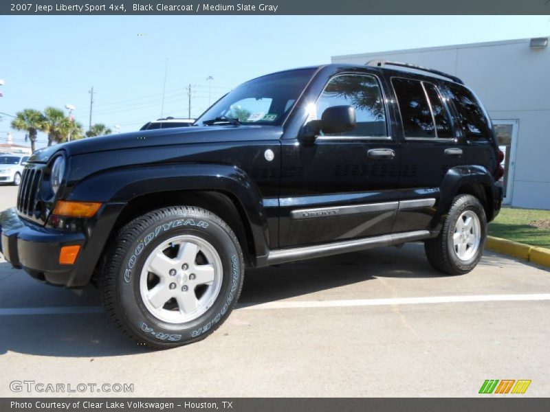 Black Clearcoat / Medium Slate Gray 2007 Jeep Liberty Sport 4x4