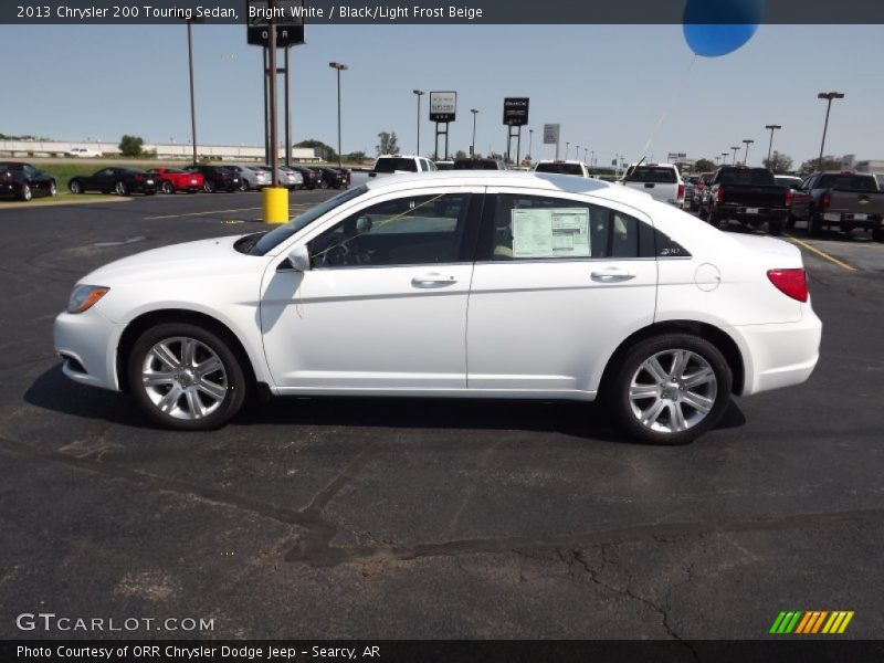 Bright White / Black/Light Frost Beige 2013 Chrysler 200 Touring Sedan