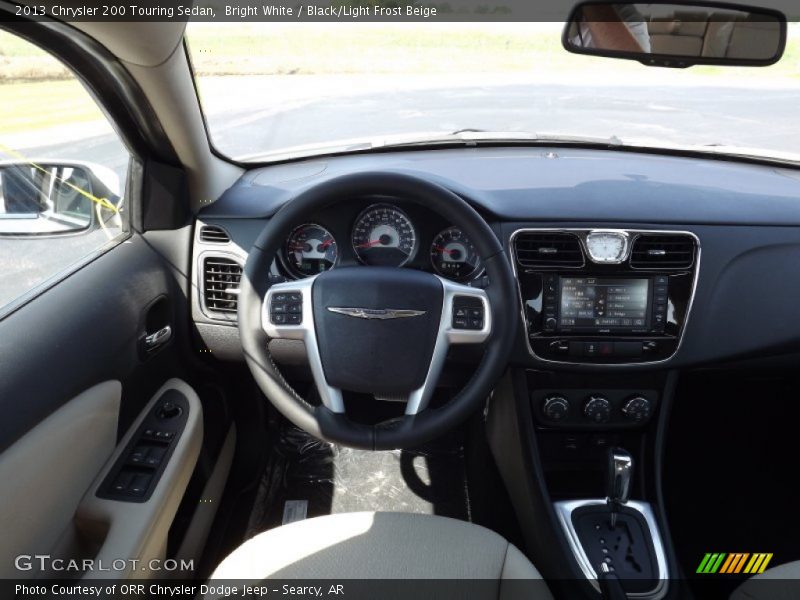 Bright White / Black/Light Frost Beige 2013 Chrysler 200 Touring Sedan