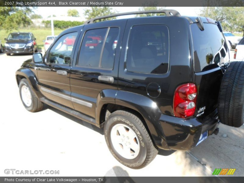 Black Clearcoat / Medium Slate Gray 2007 Jeep Liberty Sport 4x4