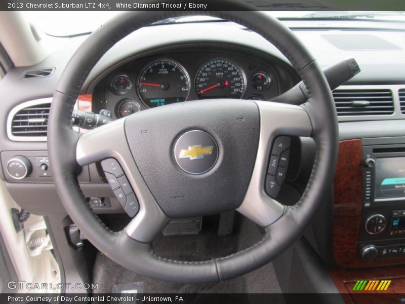 White Diamond Tricoat / Ebony 2013 Chevrolet Suburban LTZ 4x4