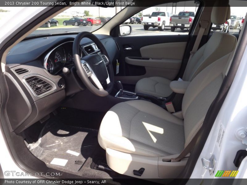 Bright White / Black/Light Frost Beige 2013 Chrysler 200 Touring Sedan