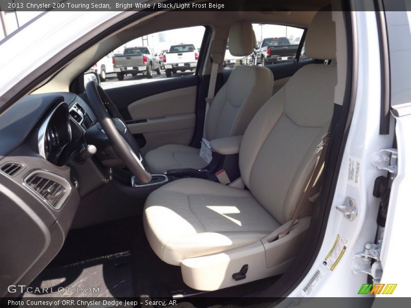 Bright White / Black/Light Frost Beige 2013 Chrysler 200 Touring Sedan