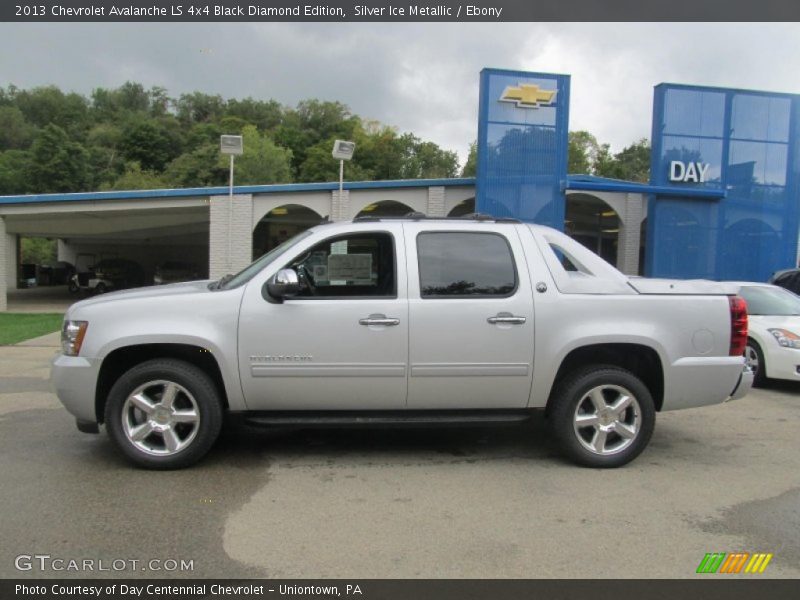 Silver Ice Metallic / Ebony 2013 Chevrolet Avalanche LS 4x4 Black Diamond Edition