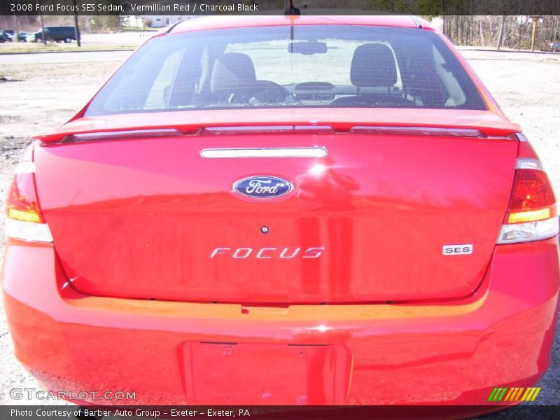 Vermillion Red / Charcoal Black 2008 Ford Focus SES Sedan
