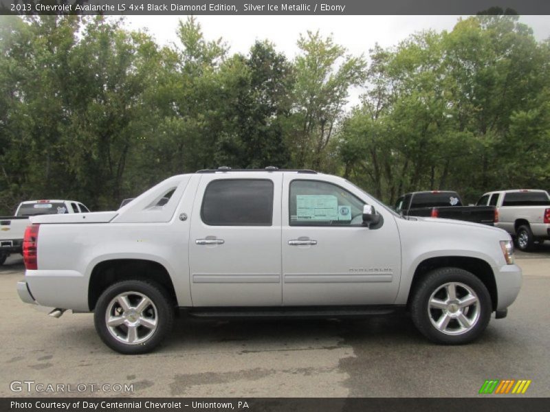 Silver Ice Metallic / Ebony 2013 Chevrolet Avalanche LS 4x4 Black Diamond Edition