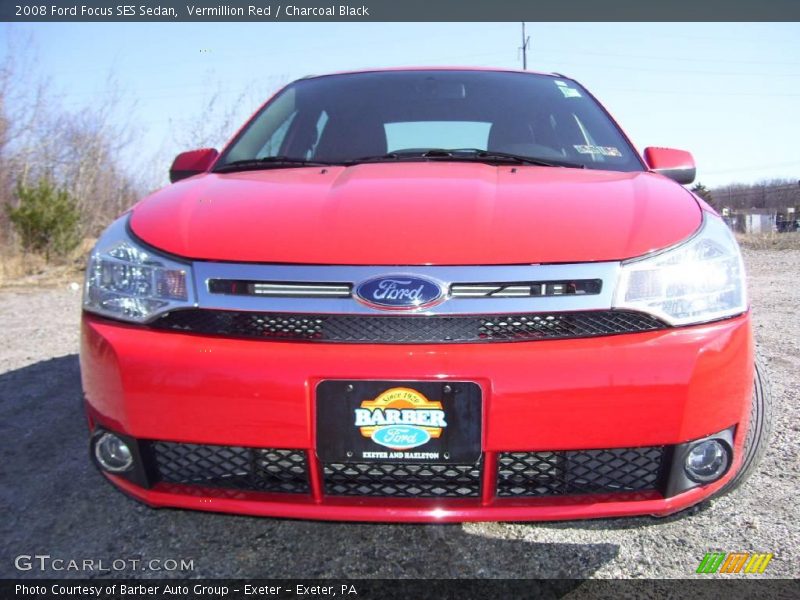 Vermillion Red / Charcoal Black 2008 Ford Focus SES Sedan
