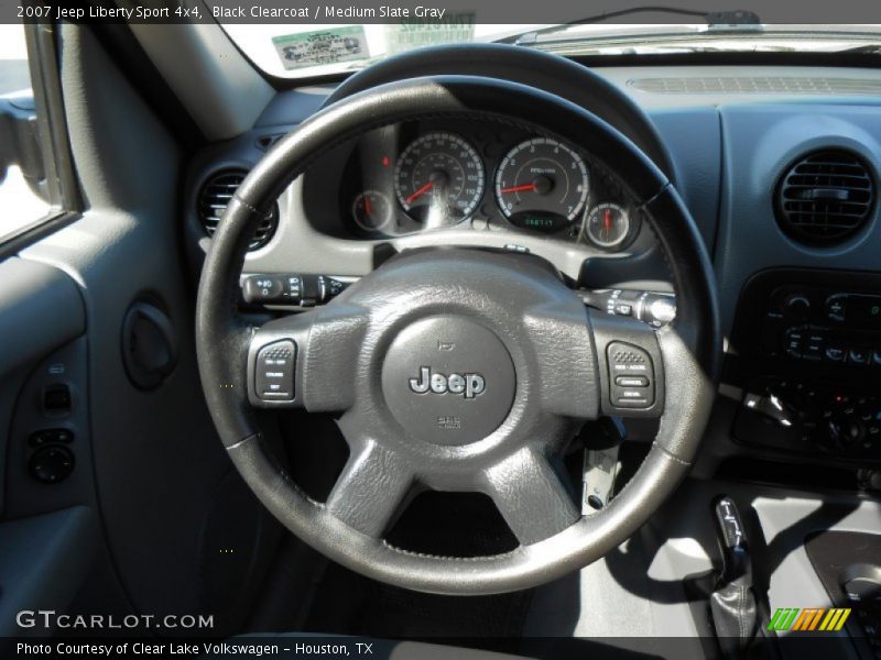 Black Clearcoat / Medium Slate Gray 2007 Jeep Liberty Sport 4x4