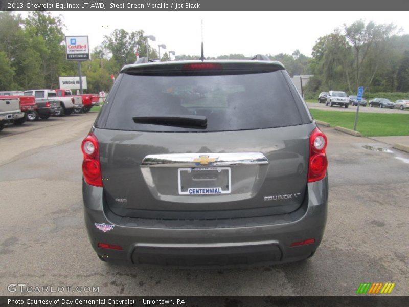 Steel Green Metallic / Jet Black 2013 Chevrolet Equinox LT AWD