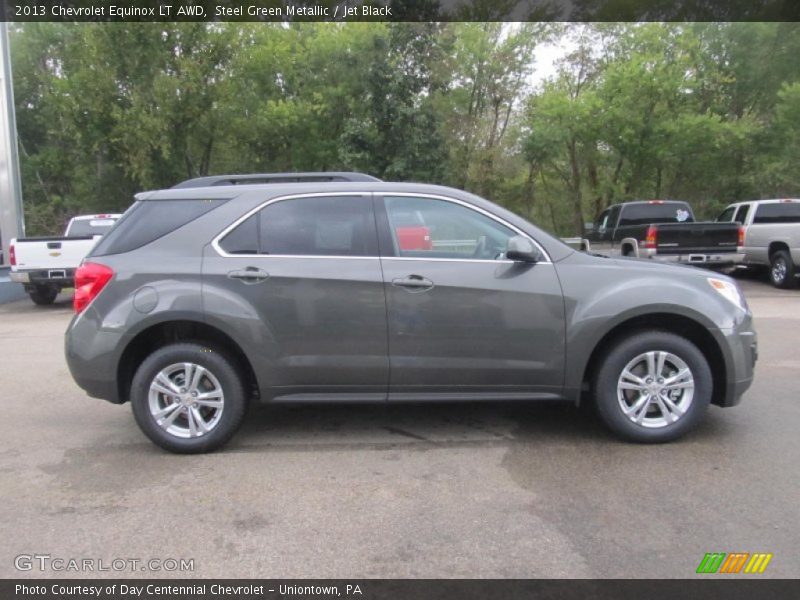 Steel Green Metallic / Jet Black 2013 Chevrolet Equinox LT AWD