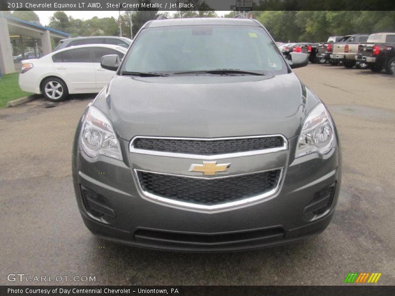 Steel Green Metallic / Jet Black 2013 Chevrolet Equinox LT AWD