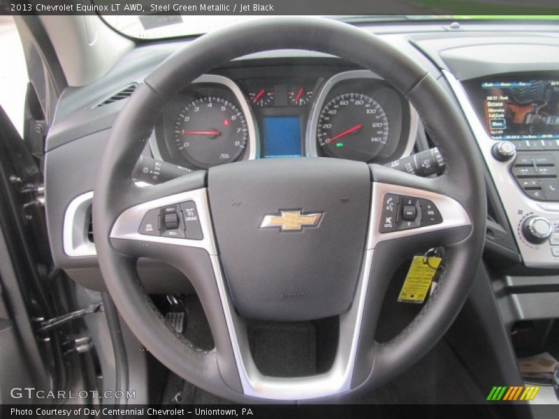 Steel Green Metallic / Jet Black 2013 Chevrolet Equinox LT AWD