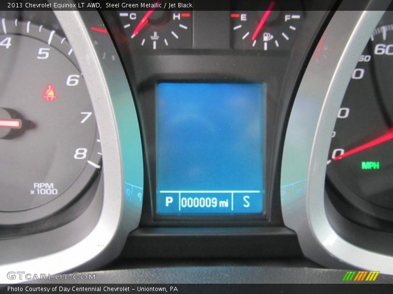 Steel Green Metallic / Jet Black 2013 Chevrolet Equinox LT AWD