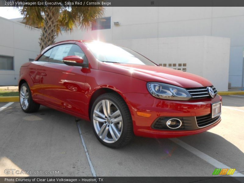 Salsa Red / Cornsilk Beige 2013 Volkswagen Eos Executive