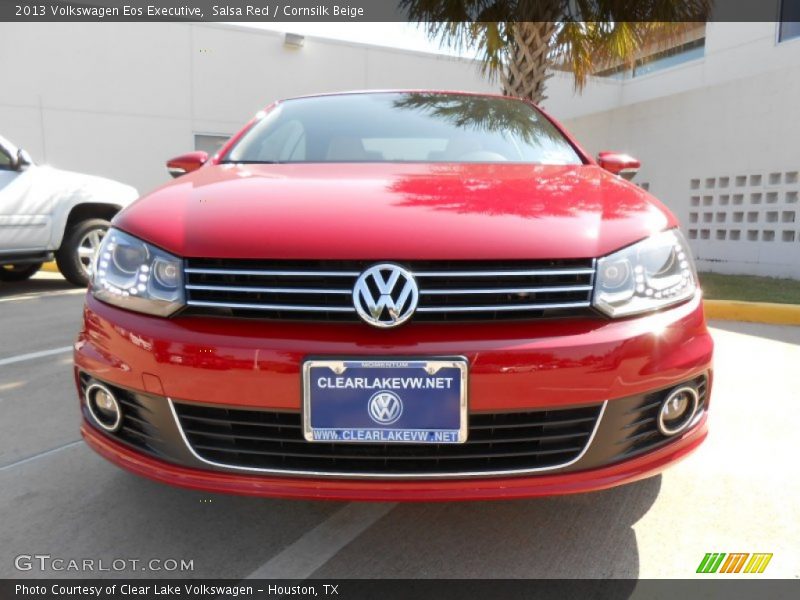 Salsa Red / Cornsilk Beige 2013 Volkswagen Eos Executive