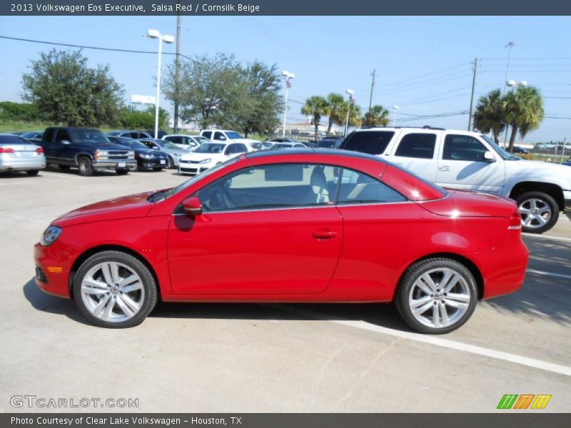 Salsa Red / Cornsilk Beige 2013 Volkswagen Eos Executive