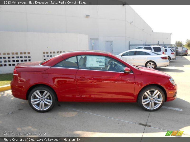 Salsa Red / Cornsilk Beige 2013 Volkswagen Eos Executive
