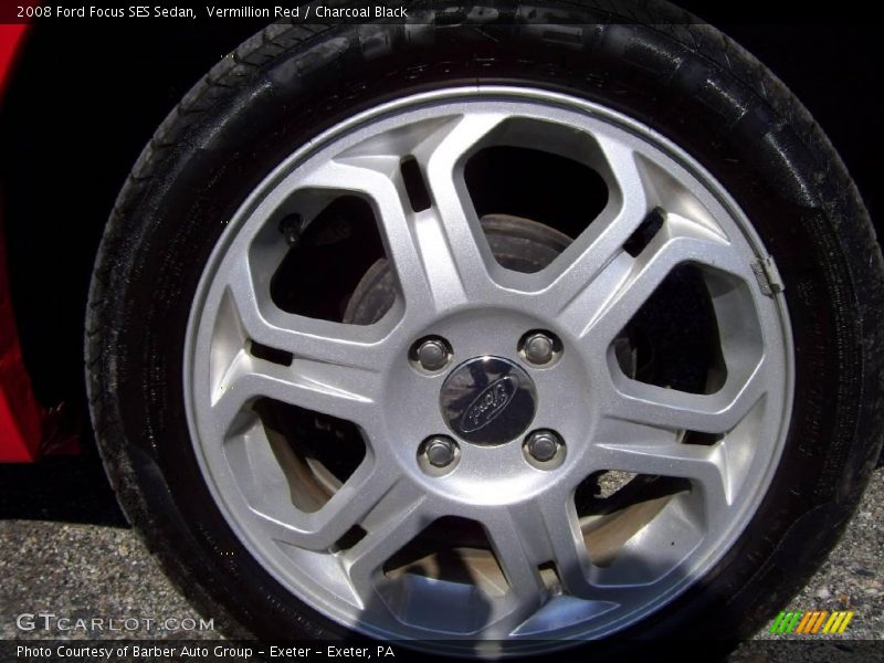 Vermillion Red / Charcoal Black 2008 Ford Focus SES Sedan