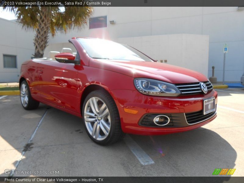 Salsa Red / Cornsilk Beige 2013 Volkswagen Eos Executive
