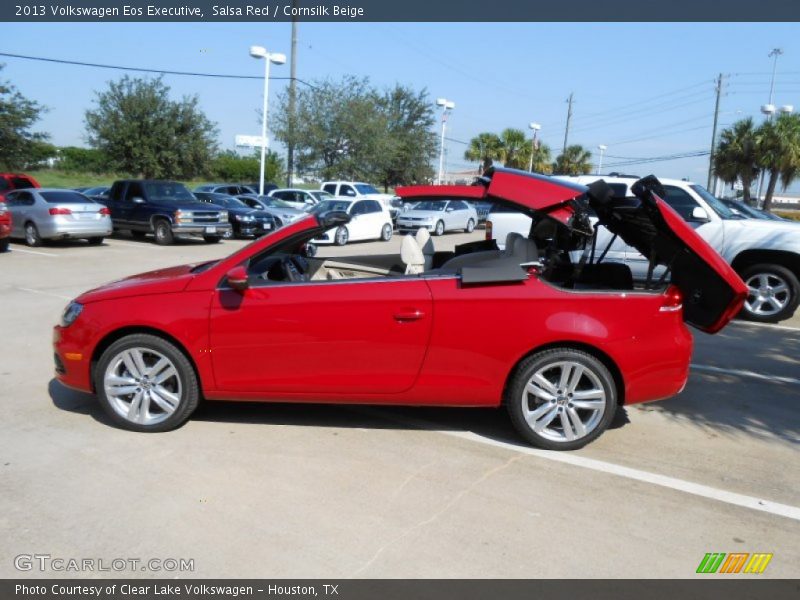Salsa Red / Cornsilk Beige 2013 Volkswagen Eos Executive