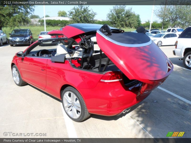 Salsa Red / Cornsilk Beige 2013 Volkswagen Eos Executive