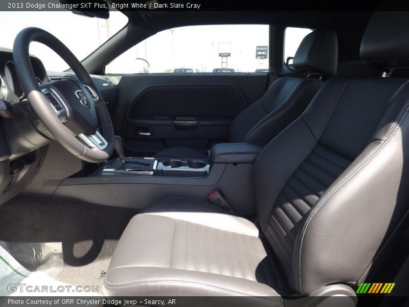 Bright White / Dark Slate Gray 2013 Dodge Challenger SXT Plus