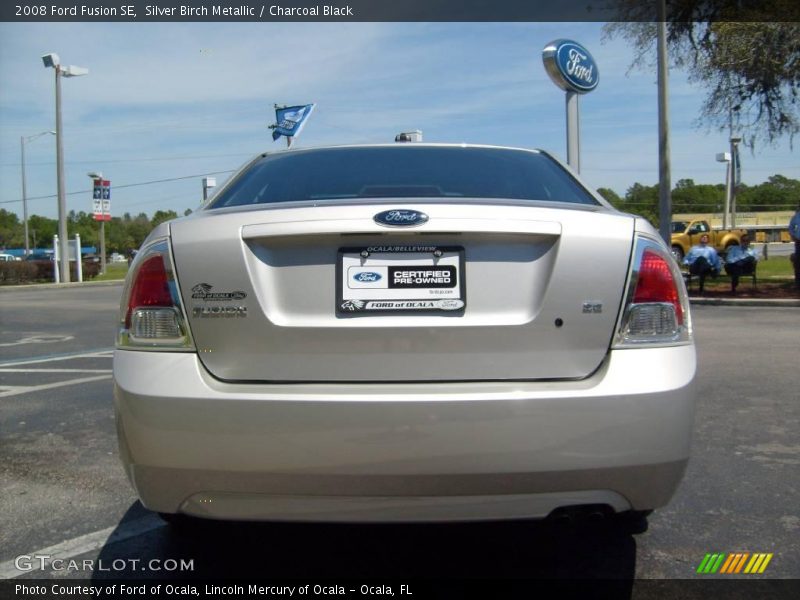 Silver Birch Metallic / Charcoal Black 2008 Ford Fusion SE