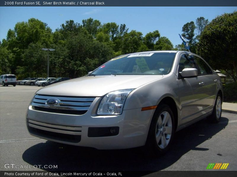 Silver Birch Metallic / Charcoal Black 2008 Ford Fusion SE