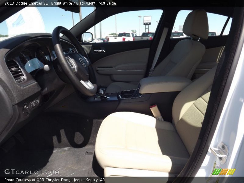Bright White / Black/Light Frost Beige 2013 Dodge Charger SE