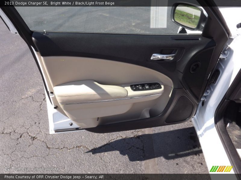 Bright White / Black/Light Frost Beige 2013 Dodge Charger SE