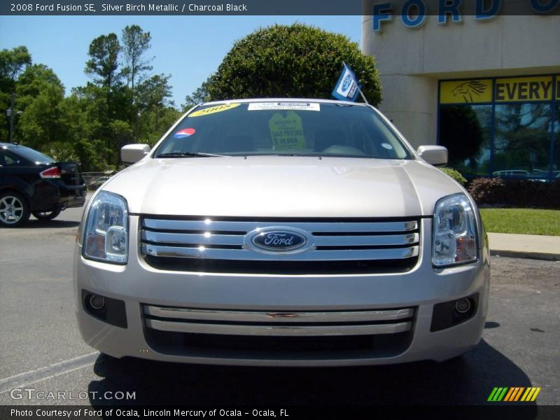 Silver Birch Metallic / Charcoal Black 2008 Ford Fusion SE