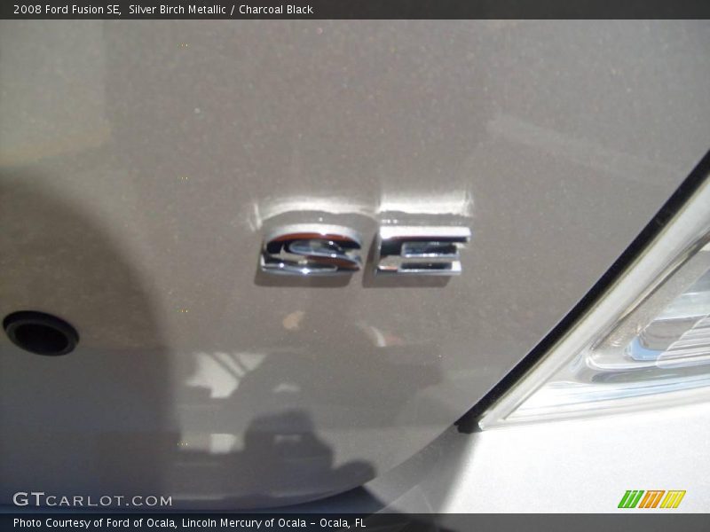 Silver Birch Metallic / Charcoal Black 2008 Ford Fusion SE