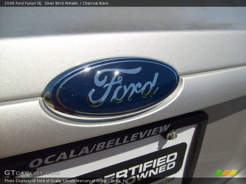 Silver Birch Metallic / Charcoal Black 2008 Ford Fusion SE
