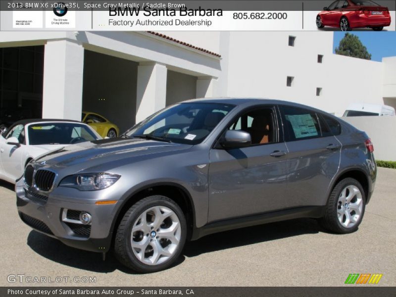 Space Gray Metallic / Saddle Brown 2013 BMW X6 xDrive35i