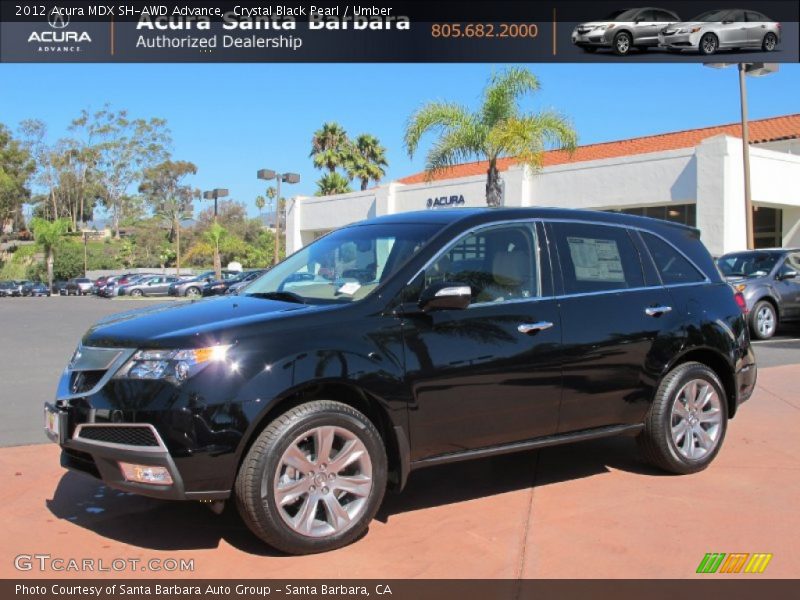 Crystal Black Pearl / Umber 2012 Acura MDX SH-AWD Advance