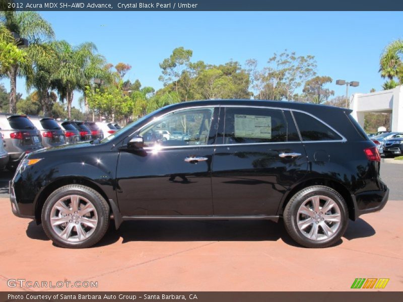 Crystal Black Pearl / Umber 2012 Acura MDX SH-AWD Advance
