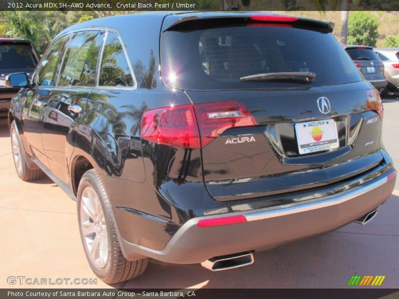 Crystal Black Pearl / Umber 2012 Acura MDX SH-AWD Advance