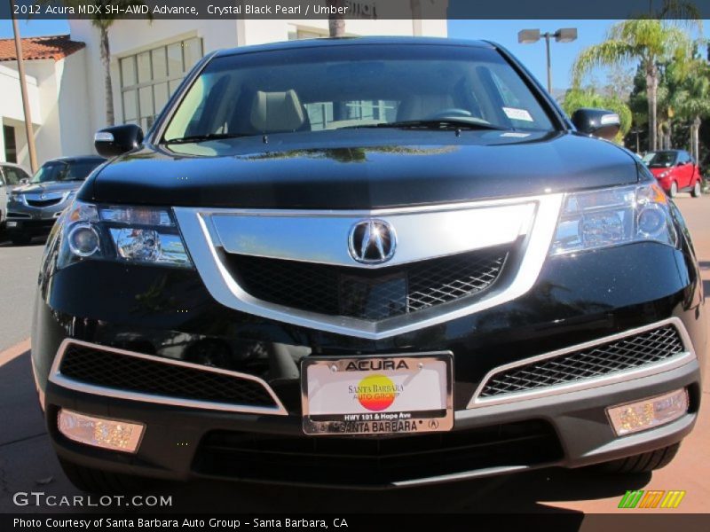 Crystal Black Pearl / Umber 2012 Acura MDX SH-AWD Advance