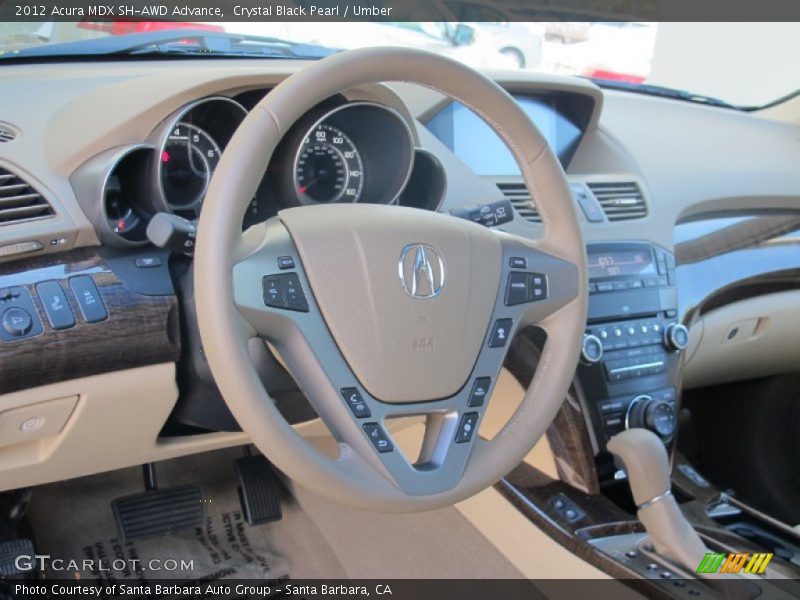 Crystal Black Pearl / Umber 2012 Acura MDX SH-AWD Advance