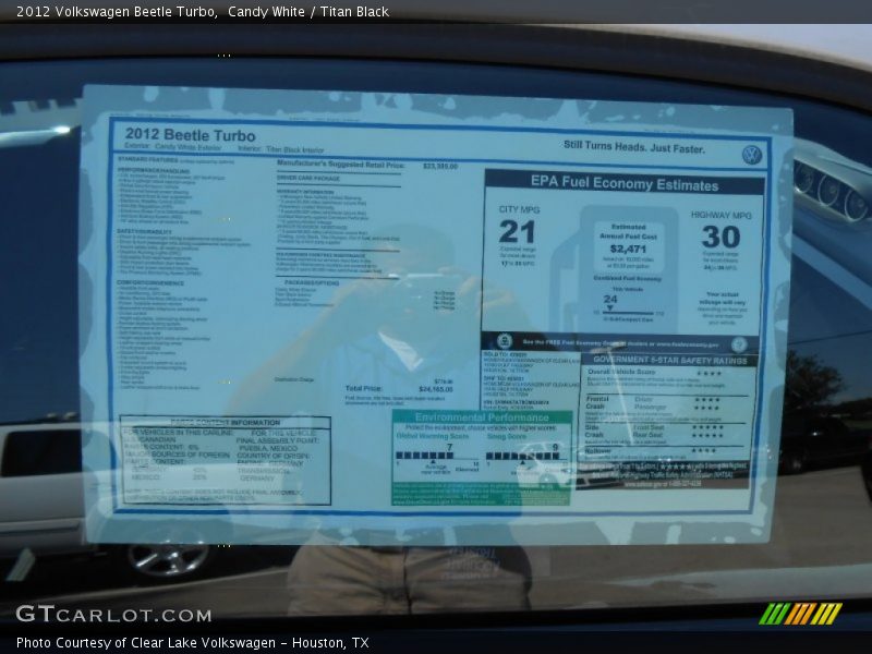 Candy White / Titan Black 2012 Volkswagen Beetle Turbo