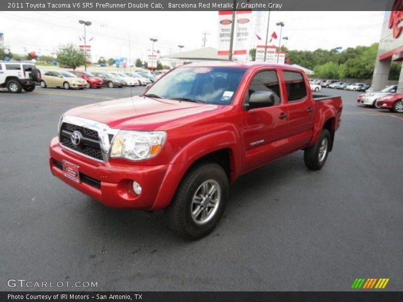 Barcelona Red Metallic / Graphite Gray 2011 Toyota Tacoma V6 SR5 PreRunner Double Cab