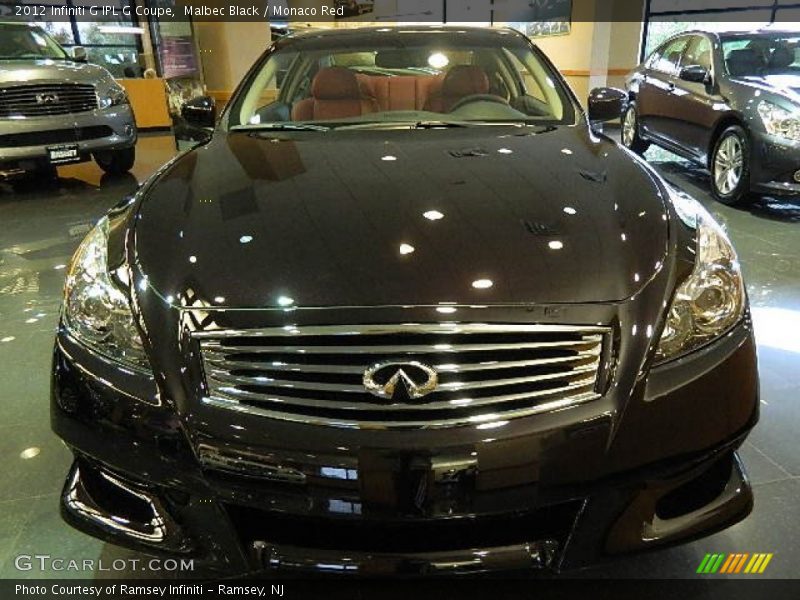 Malbec Black / Monaco Red 2012 Infiniti G IPL G Coupe