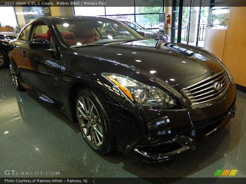 Malbec Black / Monaco Red 2012 Infiniti G IPL G Coupe