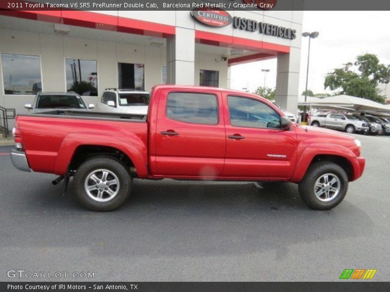 Barcelona Red Metallic / Graphite Gray 2011 Toyota Tacoma V6 SR5 PreRunner Double Cab