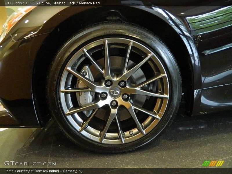 Malbec Black / Monaco Red 2012 Infiniti G IPL G Coupe